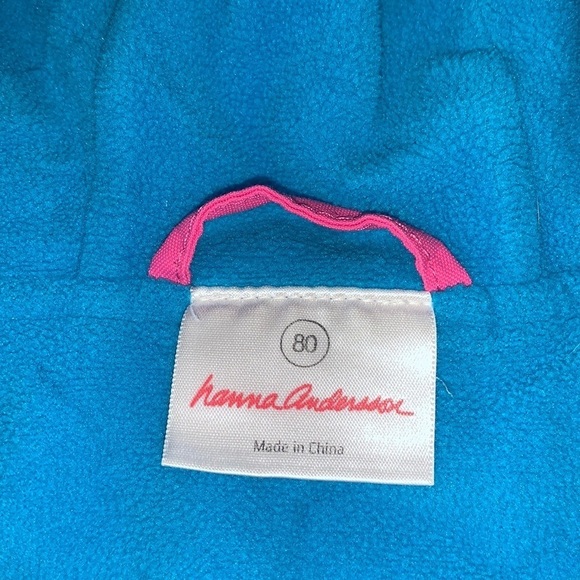 Hanna Andersson Pink and Blue Retro Style Winter Snow Jacket Size 80 (18-24M) - Picture 11 of 12